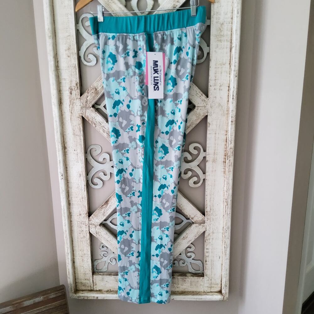 Muk Luks Size S M XL Super Soft Butter Knit Pajama Pants Loungewear in Green